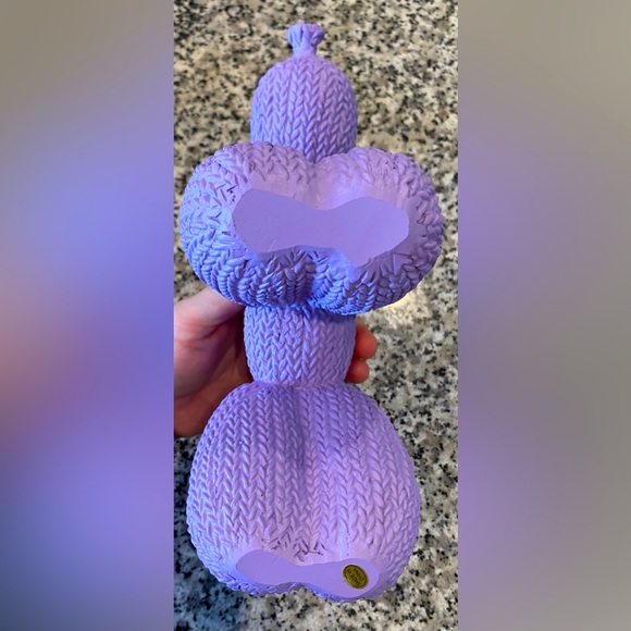 Purple Knit Textured Balloon Dog Art Figure  Decor Large - Picture 5 of 6